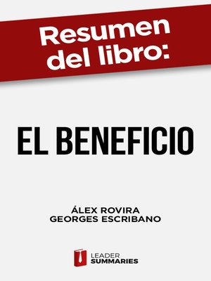 cover image of Resumen del libro "El beneficio" de Álex Rovira